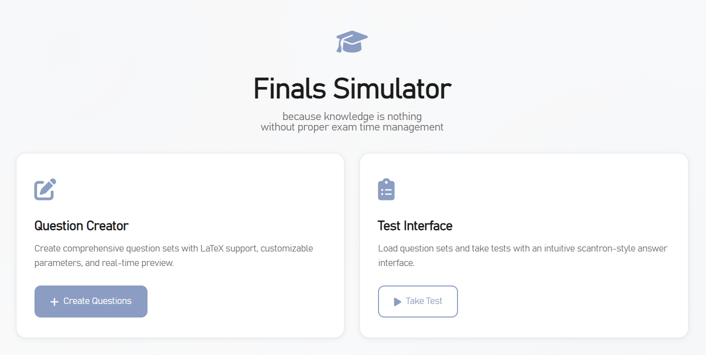 Finals Simulator